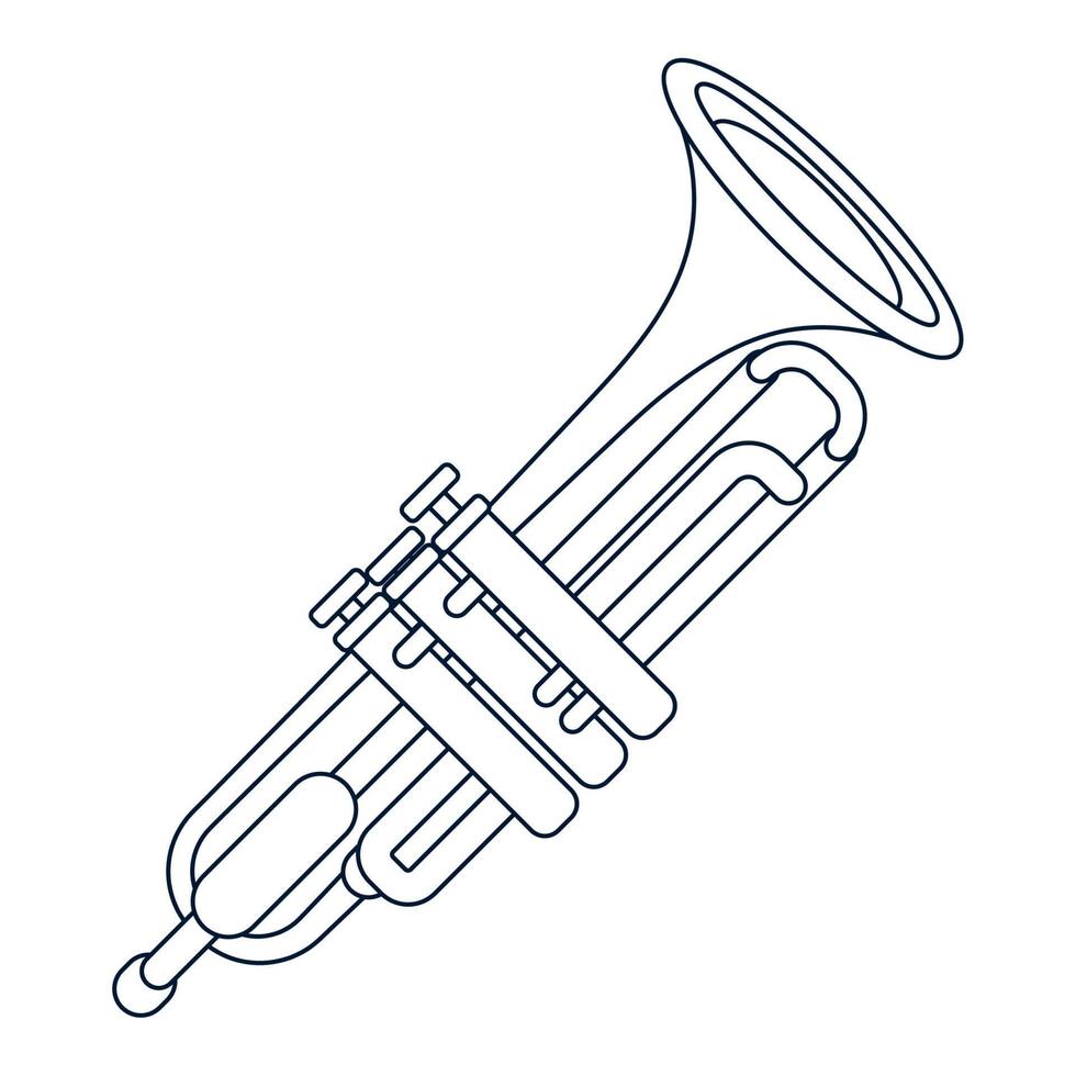 strumento musicale a tromba vettore