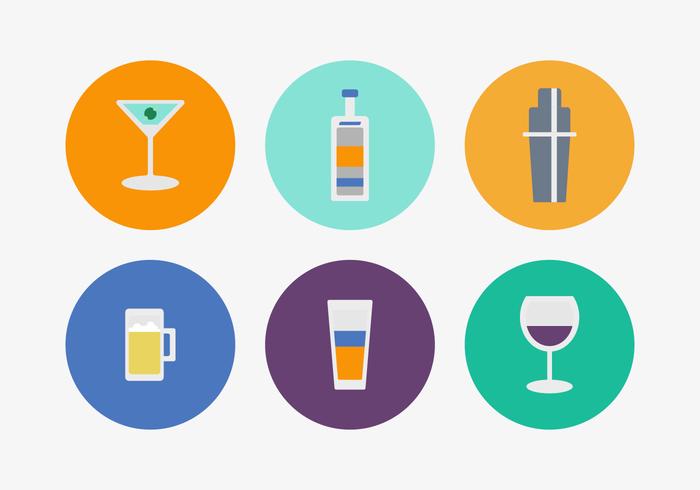 Icone vettoriali gratis cocktail