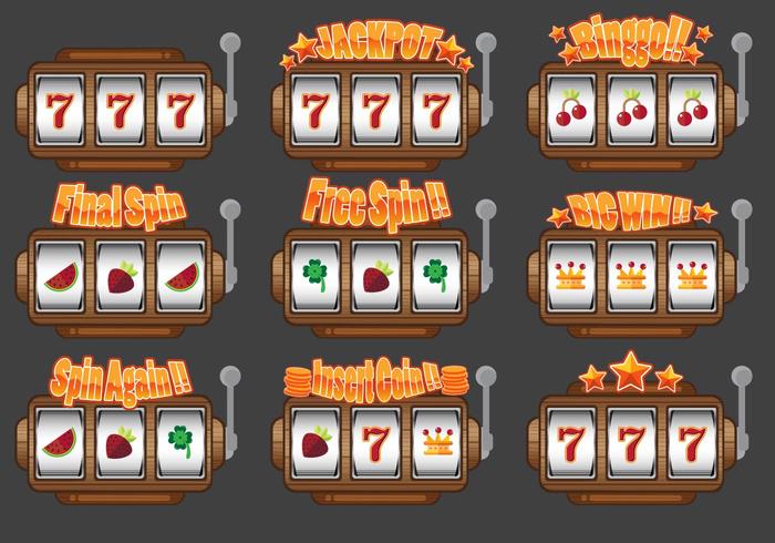 progettazione di ui slot machine vettore