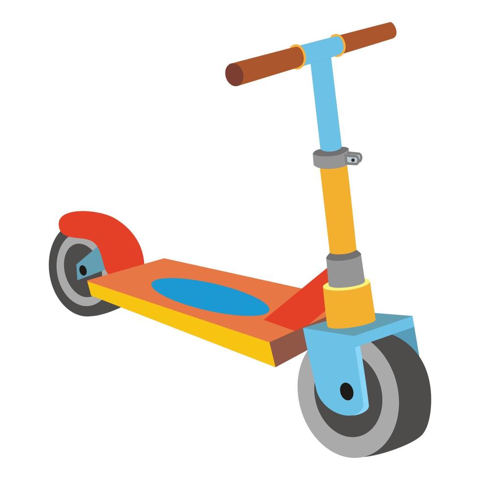 cartone animato scooter giocattolo oggetto per piccolo vettore disegno vettore illustrazione