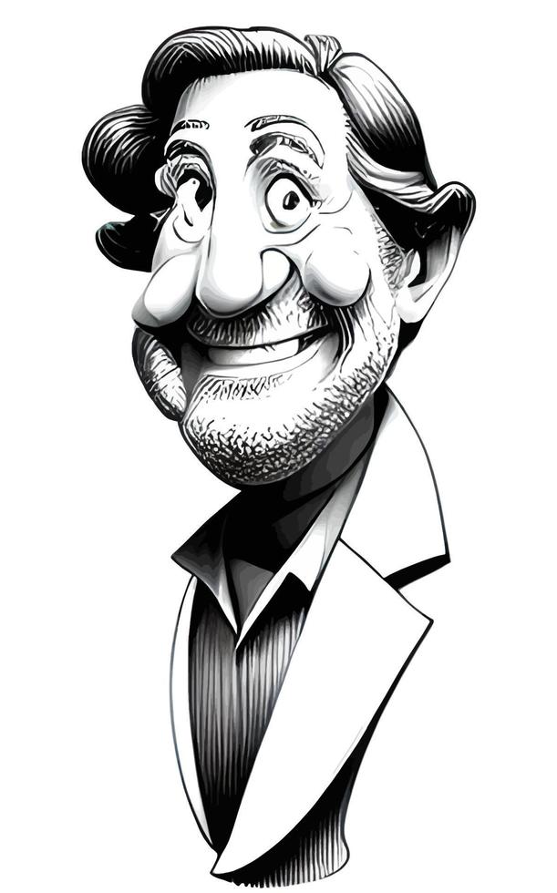 vecchio uomo caricatura comico ritratto vol. 1 vettore