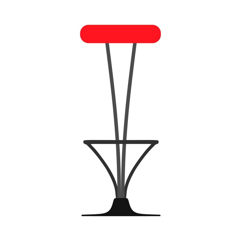 bar sedia stile decorazione simbolo elemento vettore icona. ristorante alto sgabello interno mobilia camera illustrazione