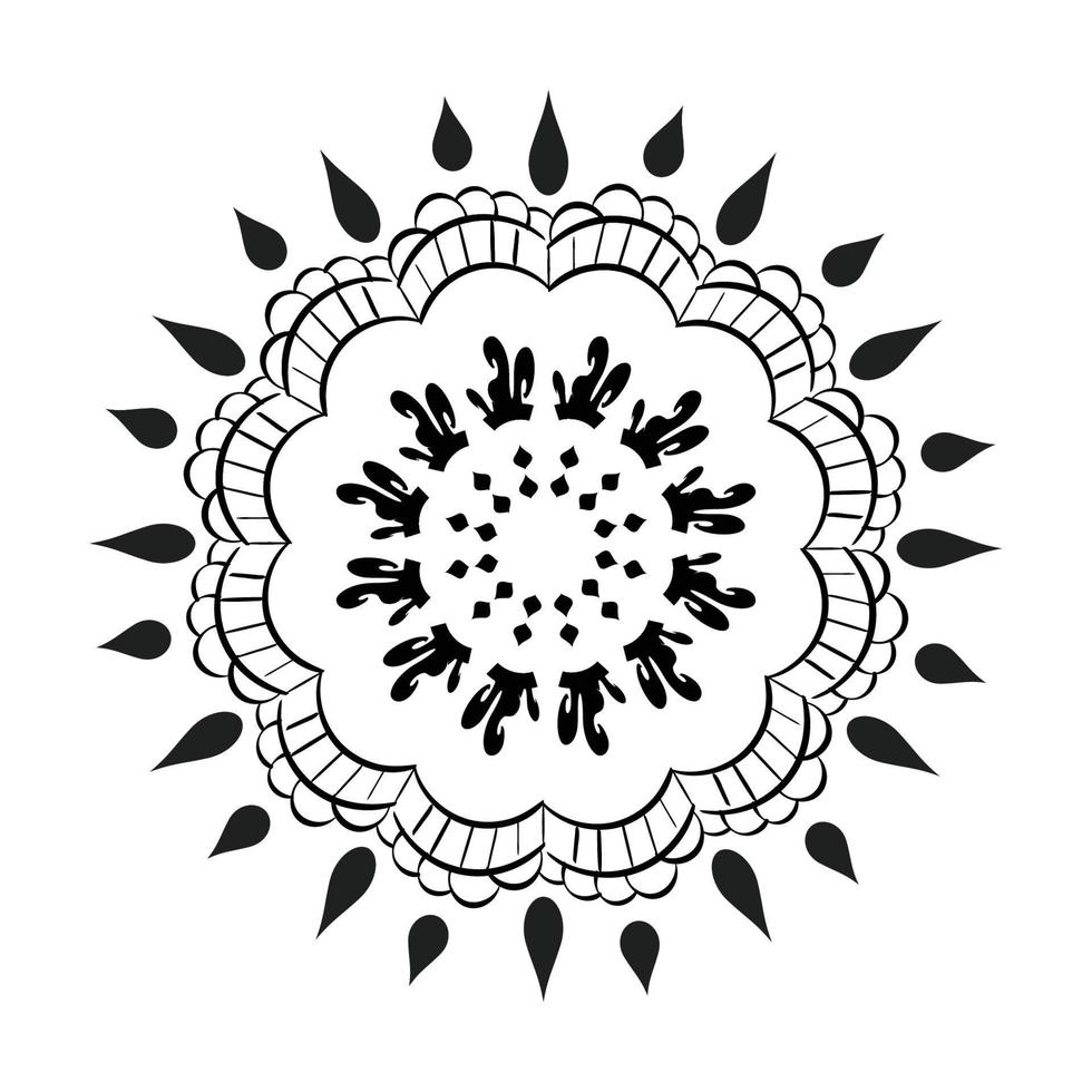 mandala arte design nel cerchio. vettore