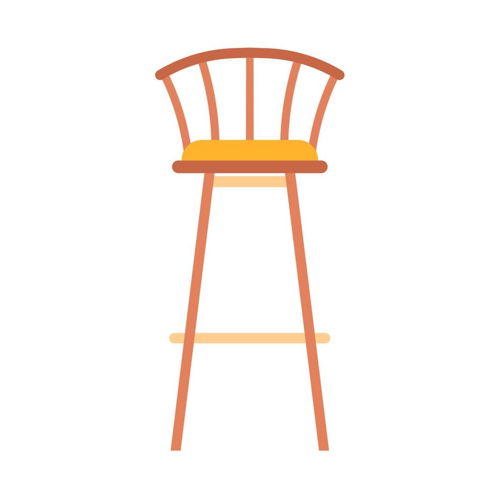bar sedia vettore icona mobilia illustrazione posto a sedere. sgabello alto interno silhouette confortevole alto simbolo. caffetteria modello