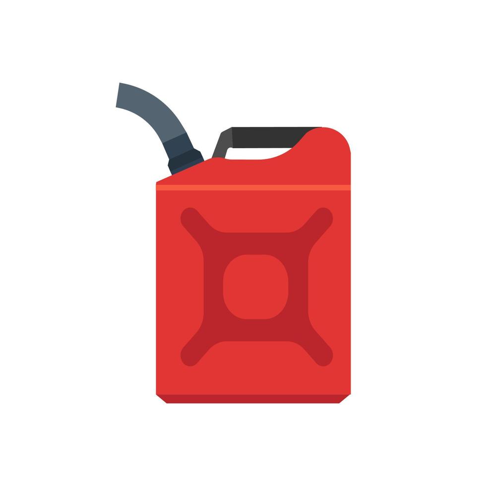 jerry può rosso scatola metallica diesel maniglia piatto berretto brocca vettore icona. produrre macchina gallone carburante. auto cantinetta il motore olio
