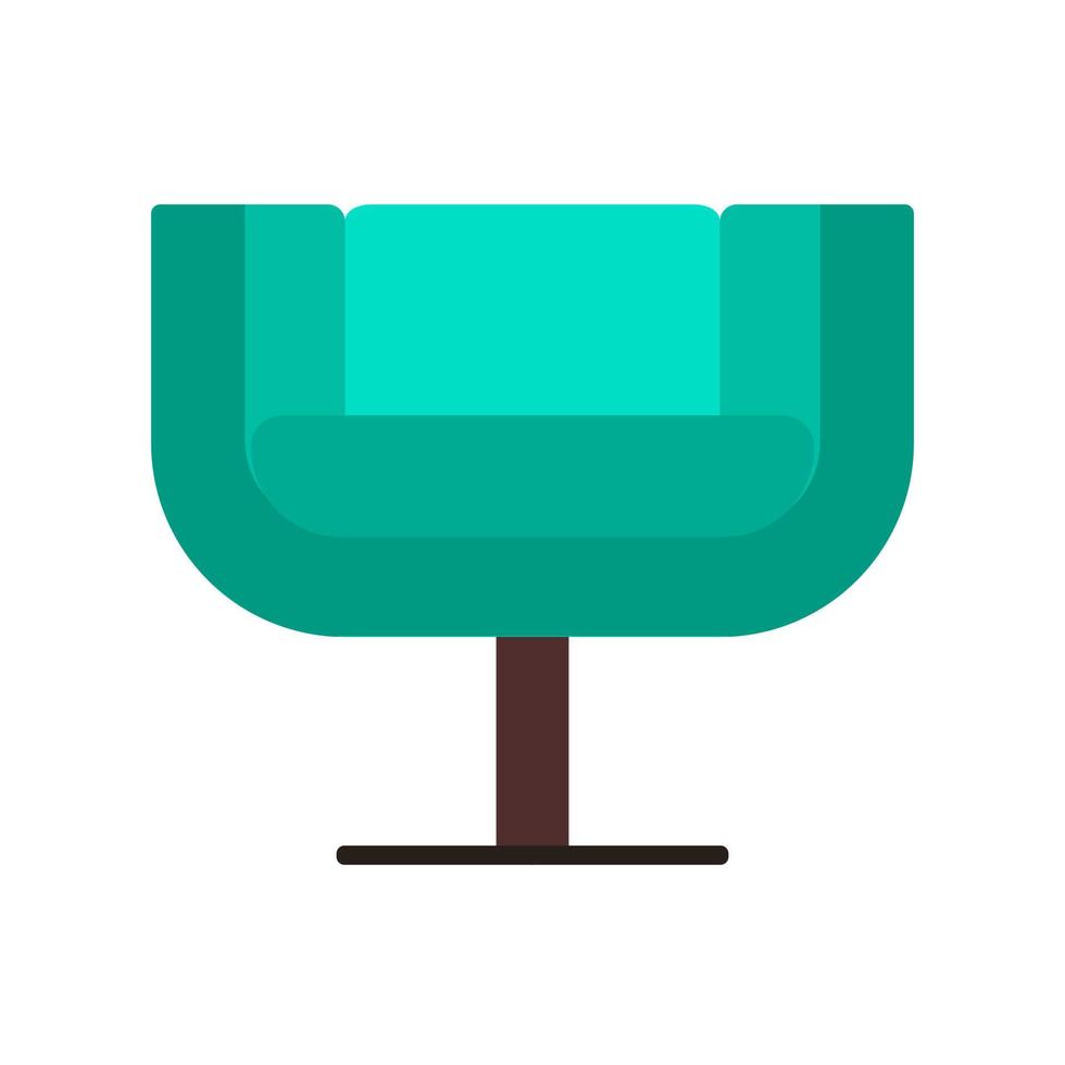 poltrona davanti Visualizza mobilia vettore icona illustrazione isolato. moderno interno confortevole casa posto a sedere rilassare piatto elemento