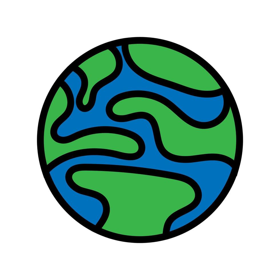terra icona globo pianeta viaggio cartello. mondo continente concetto elemento semplice orbita vettore illustrazione. il giro sfera cerchio pittogramma