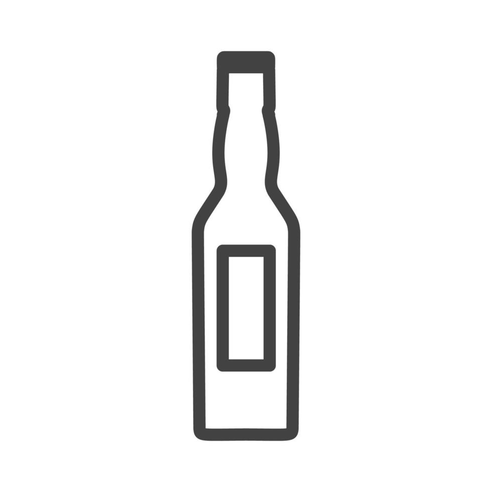 bottiglia bicchiere bevanda vettore illustrazione icona. liquido plastica contenitore bevanda simbolo e alcool bar etichetta oggetto. cibo grafico cartello bibita o birra isolato bianca. schema Prodotto silhouette vuoto pub