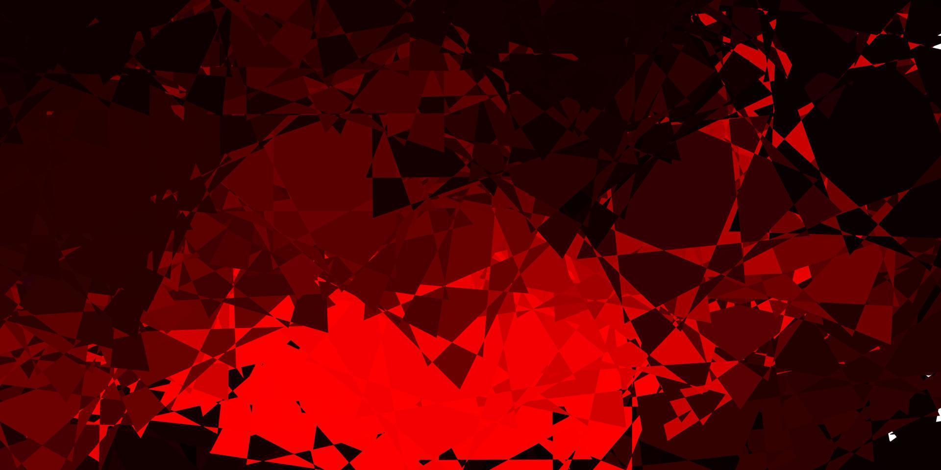 modello vettoriale rosso scuro con forme triangolari.