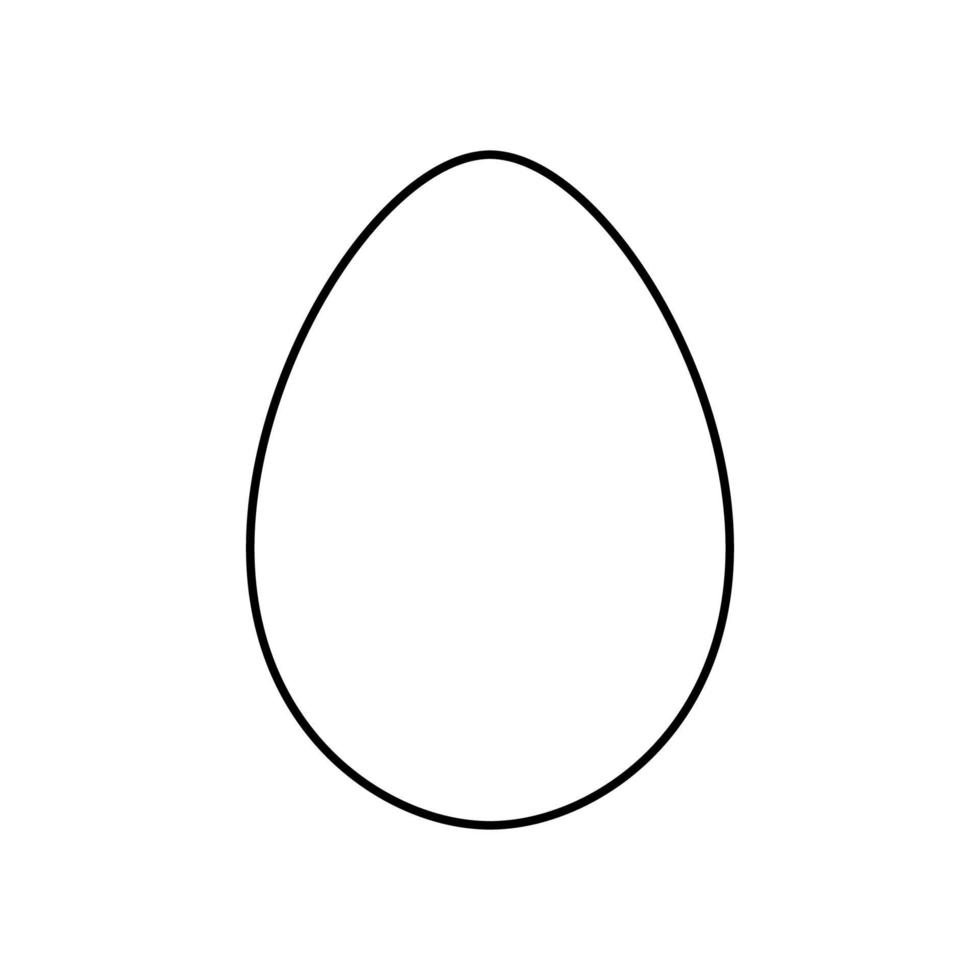 uovo cibo vettore illustrazione isolato bianca sfondo prima colazione schema. guscio d'uovo icona ingrediente simbolo pollo linea magro