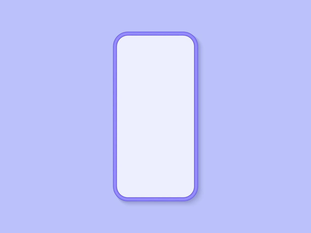 smartphone 3d viola pastello colore disegno, vettore illustrazione, eps10