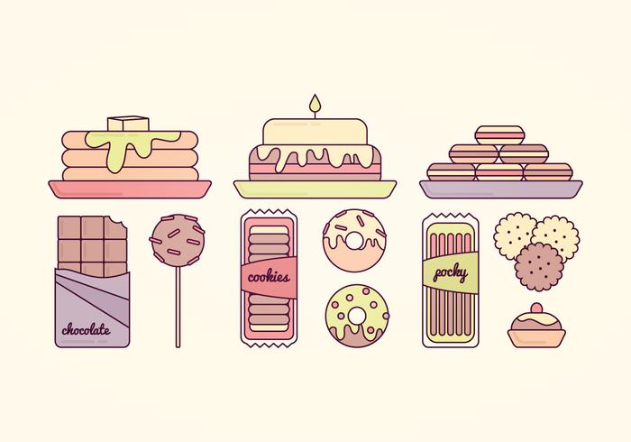 Illustrazione di dolci di vettore