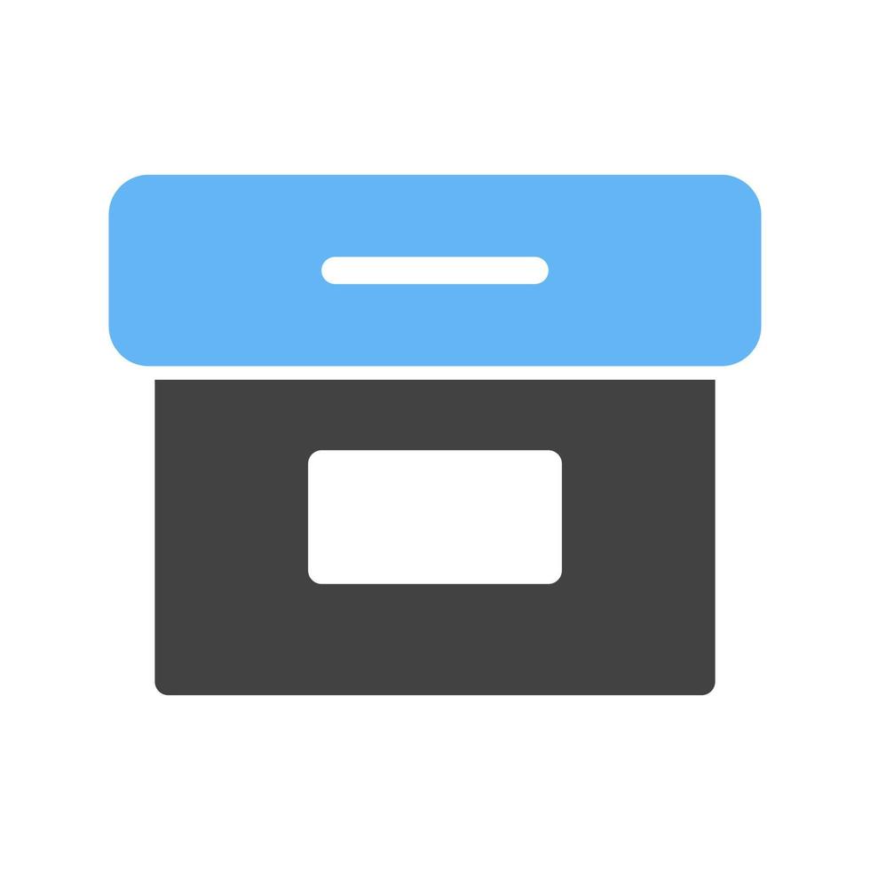 archivio glifo blu e nero icona vettore