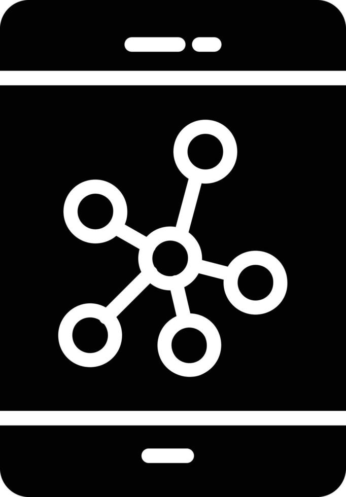 icona del glifo di rete vettore