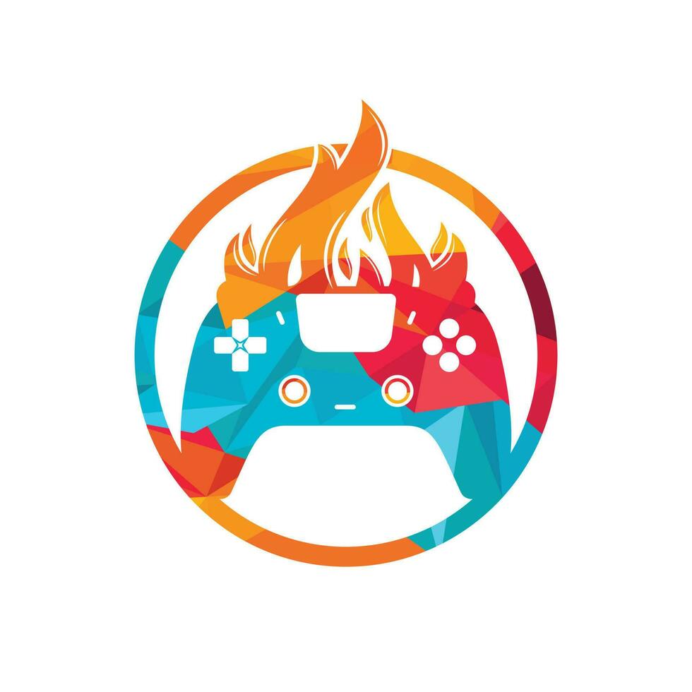 furioso gamer vettore logo design. tastiera controllore e fuoco fiamma vettore icona design.