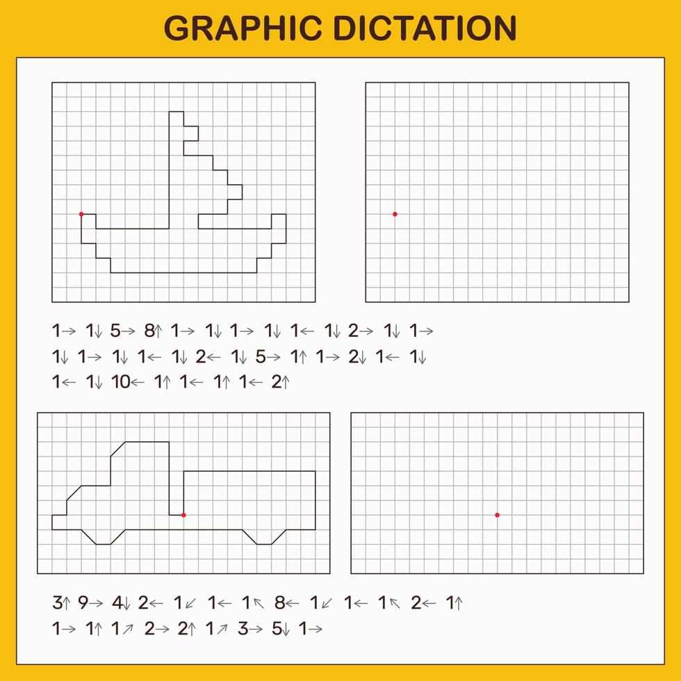 grafico dettatura. educativo Giochi per bambini. vettore