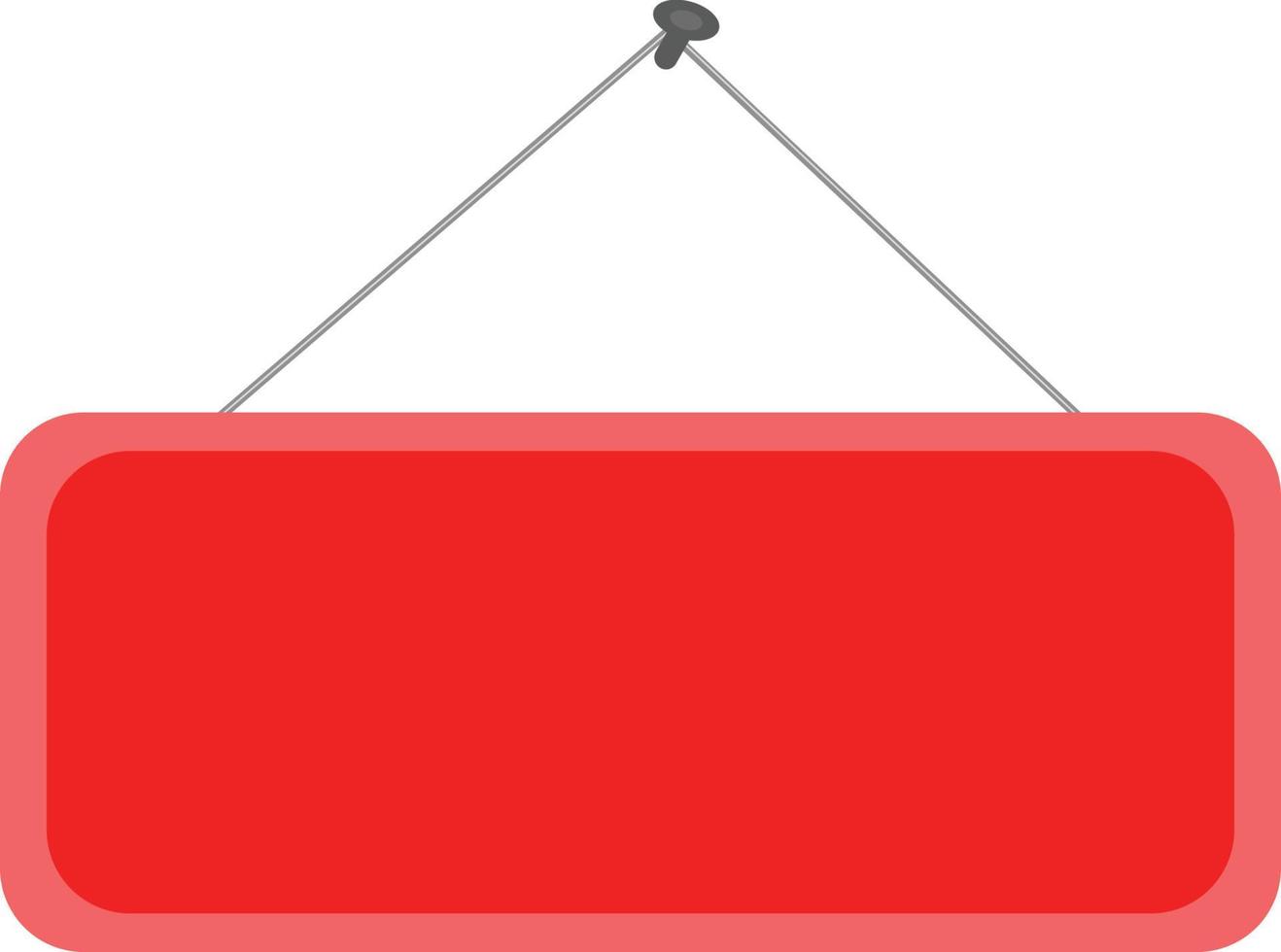 vuoto rosso cartello icona su bianca sfondo vettore