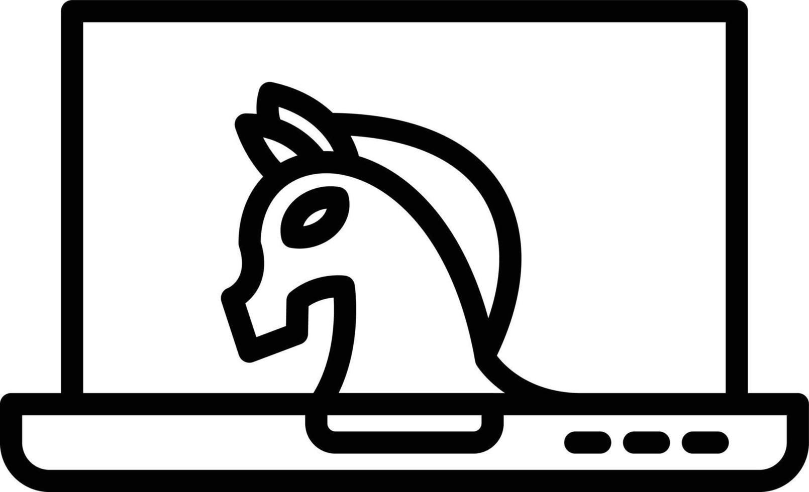 icona della linea di trojan vettore