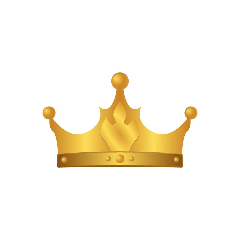 oro corona concetto su un' bianca sfondo. vettore illustrazione