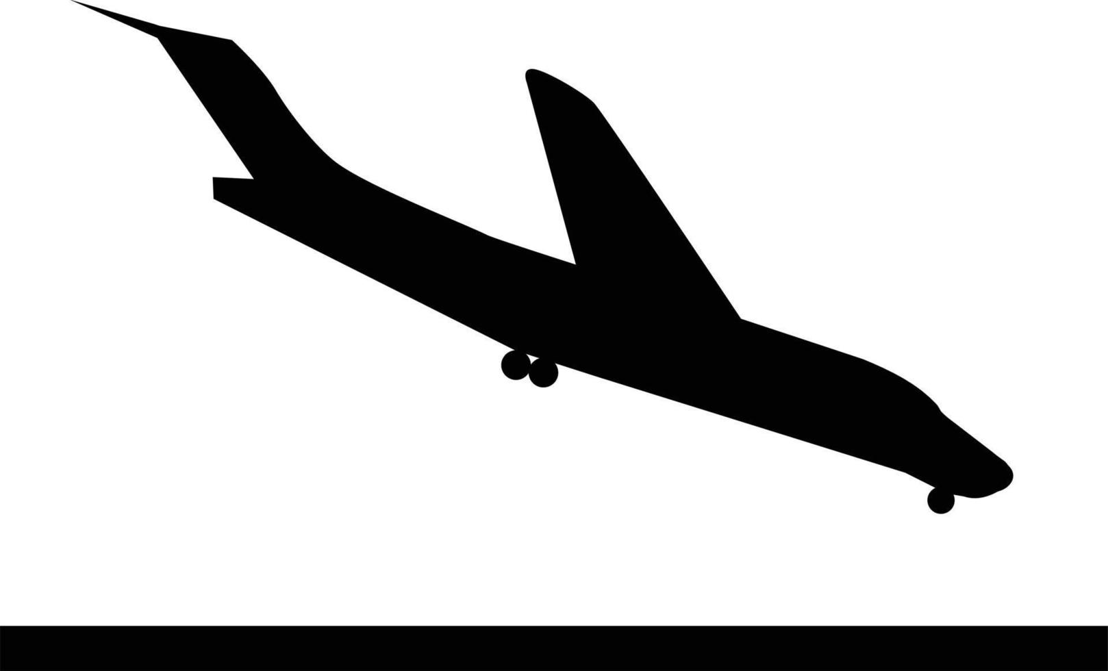 aereo atterraggio icona su bianca sfondo. aereo atterraggio cartello. piatto stile. vettore