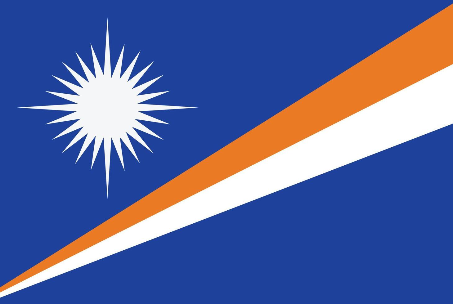 bandiera di marshall isole. marshall isole bandiera. piatto stile. vettore