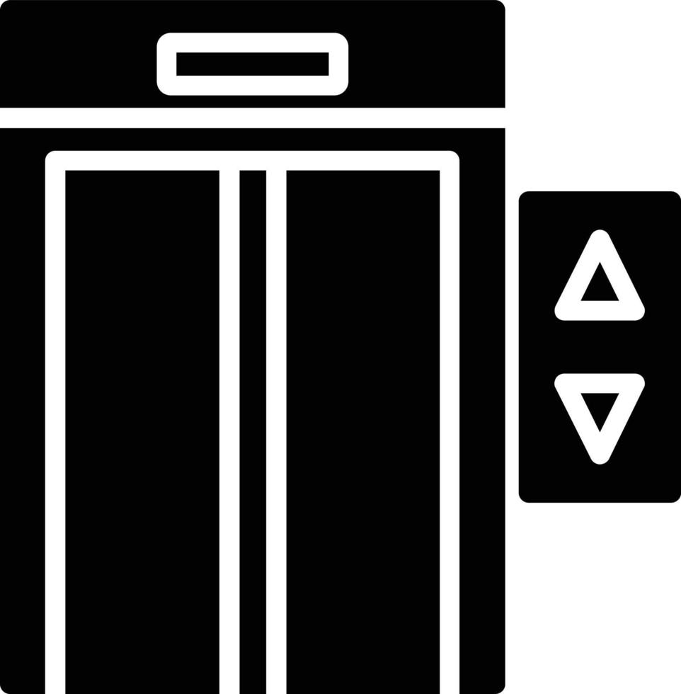 icona del glifo con ascensore vettore