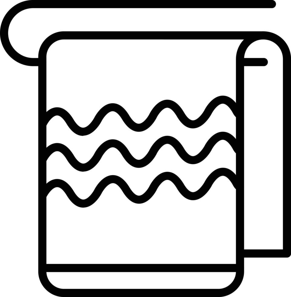 icona della linea di asciugamani vettore