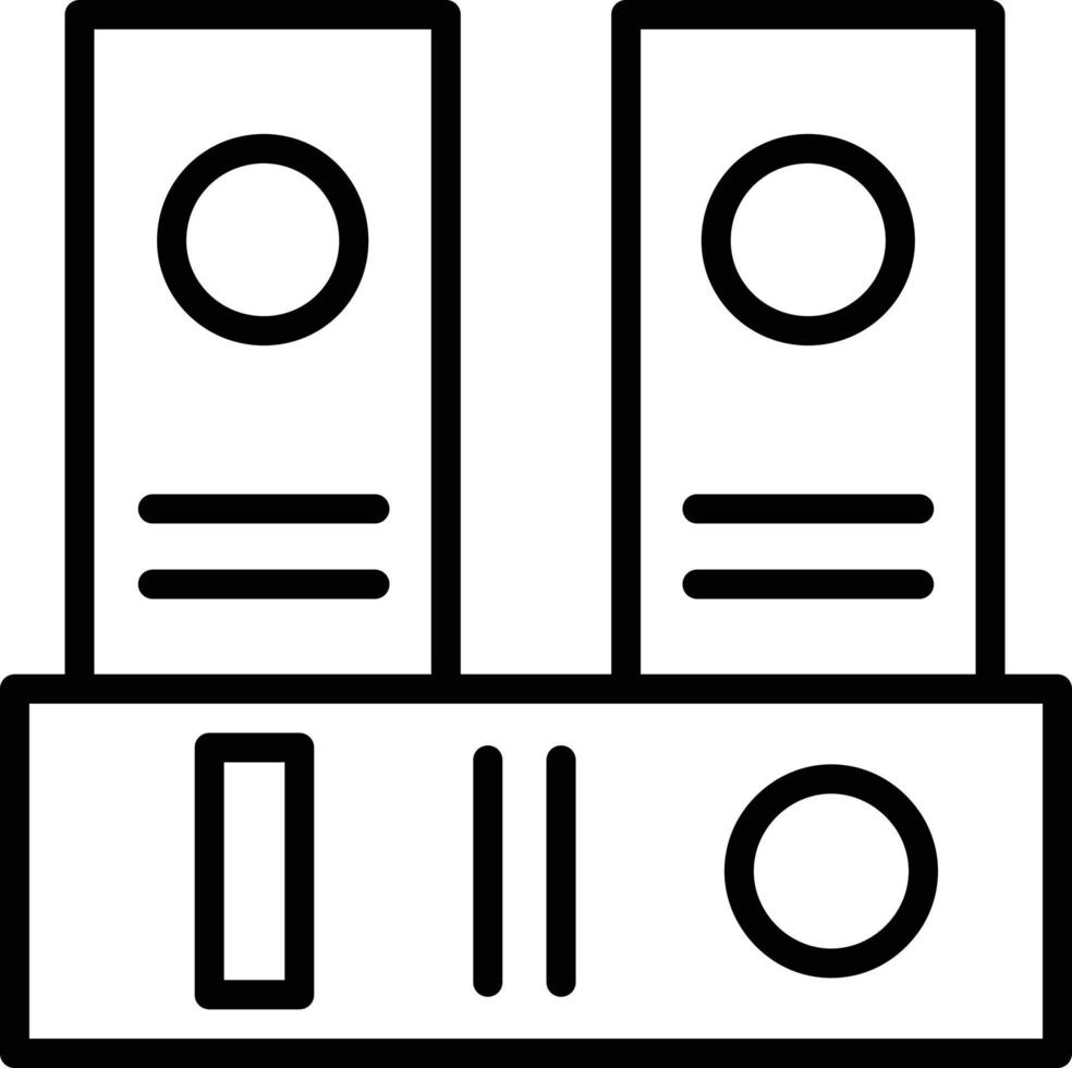 icona della linea di archivio vettore