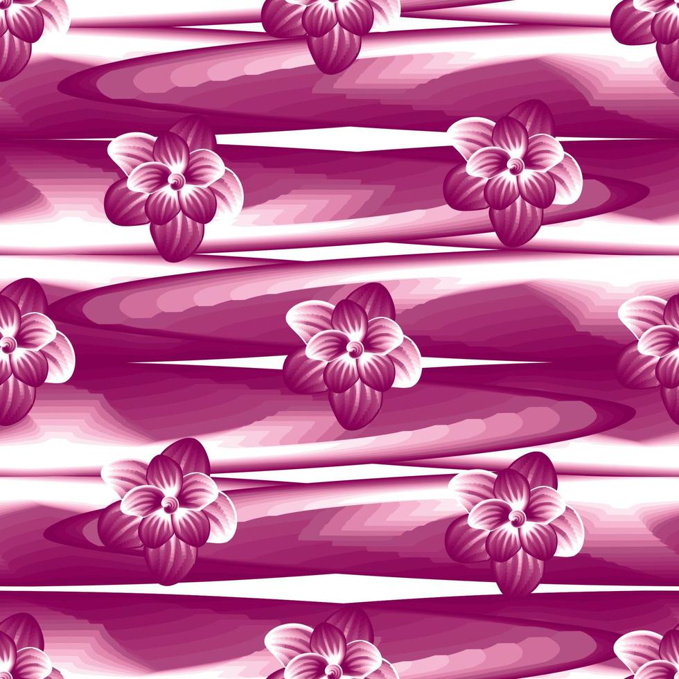 tendenza astratto senza soluzione di continuità modello con colorato tropicale floreale e spiaggia onda su il sfondo. vettore design. floreale sfondo. stampa e tessili. estate sfondo. rosa floreale sfondo