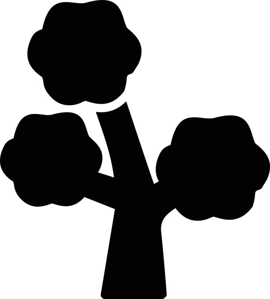 icona del glifo con albero vettore