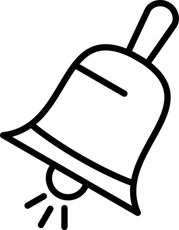 icona della linea della campana della scuola vettore