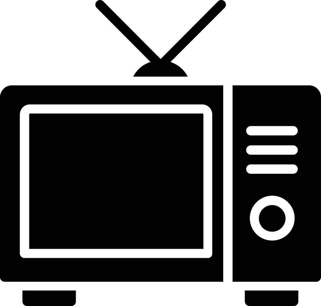 icona del glifo televisivo vettore