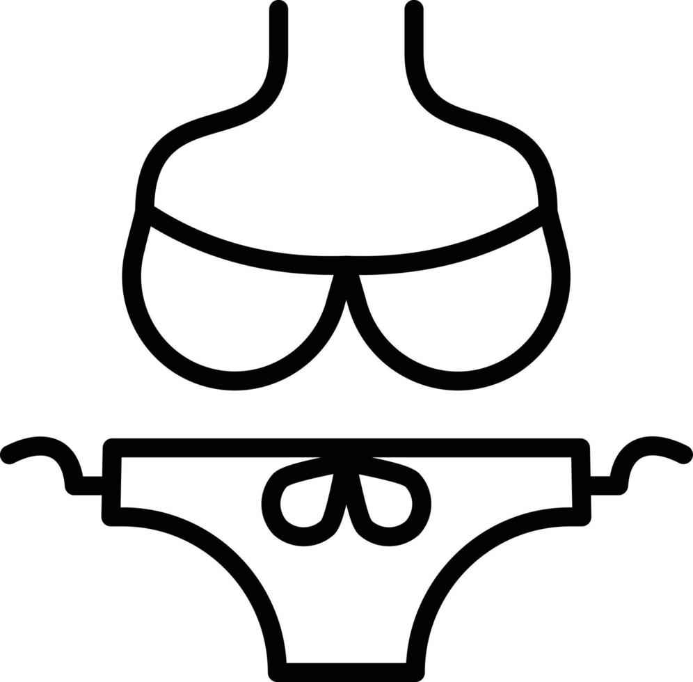 icona della linea bikini vettore