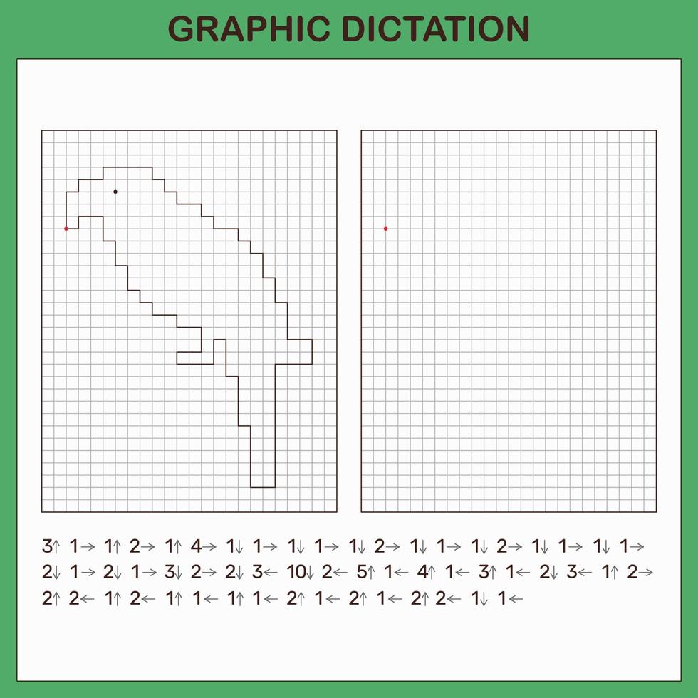 grafico dettatura. educativo Giochi per bambini. vettore