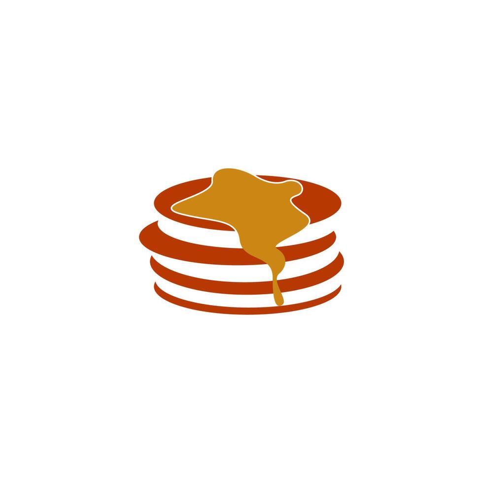 pancake icona piatto design illustrazione vettore