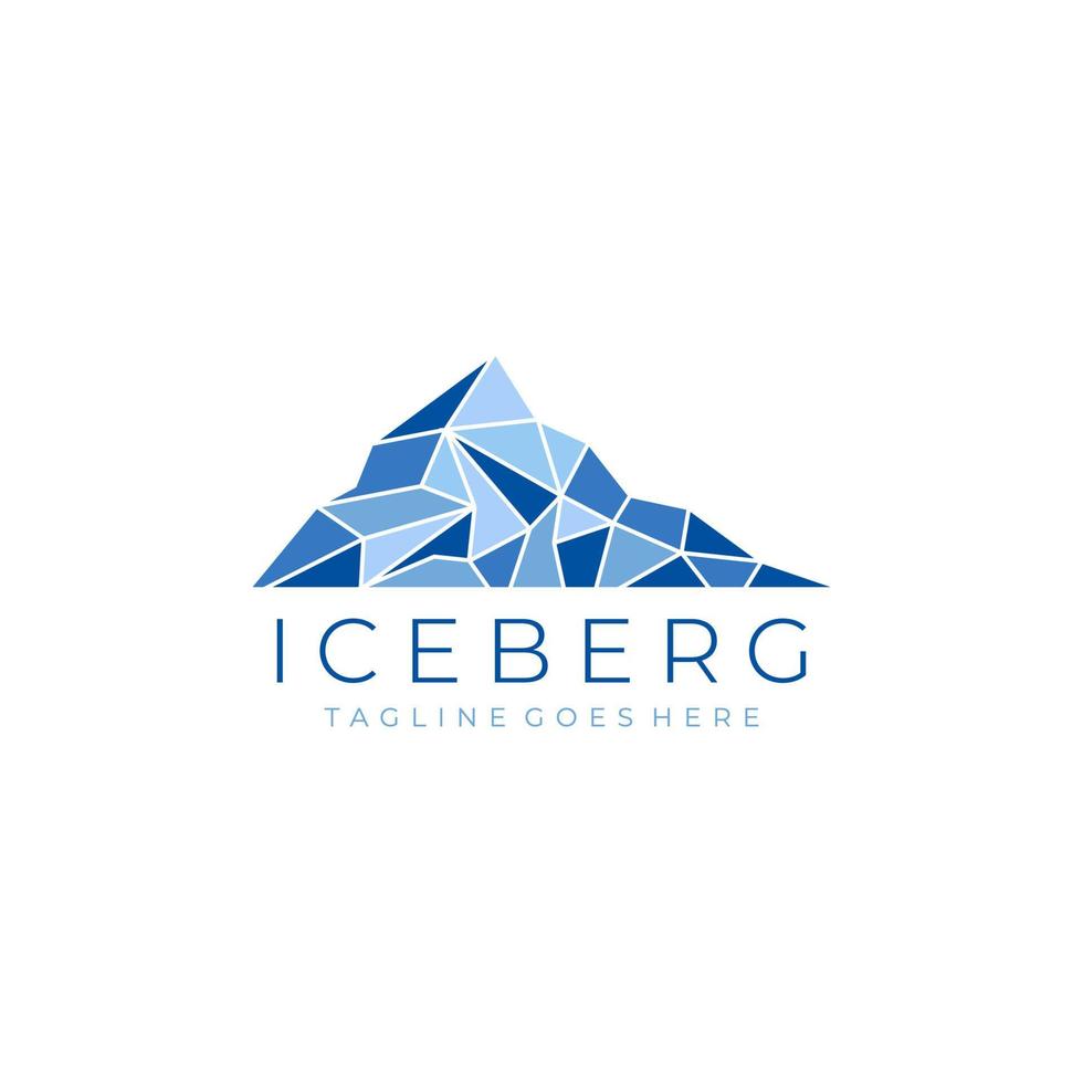 illustrazione vettoriale del design del logo dell'iceberg