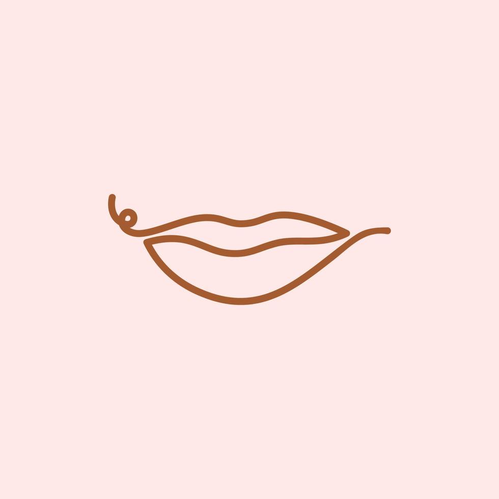 labbra linea arte logo bellezza , sexy labbra vettore illustrazione