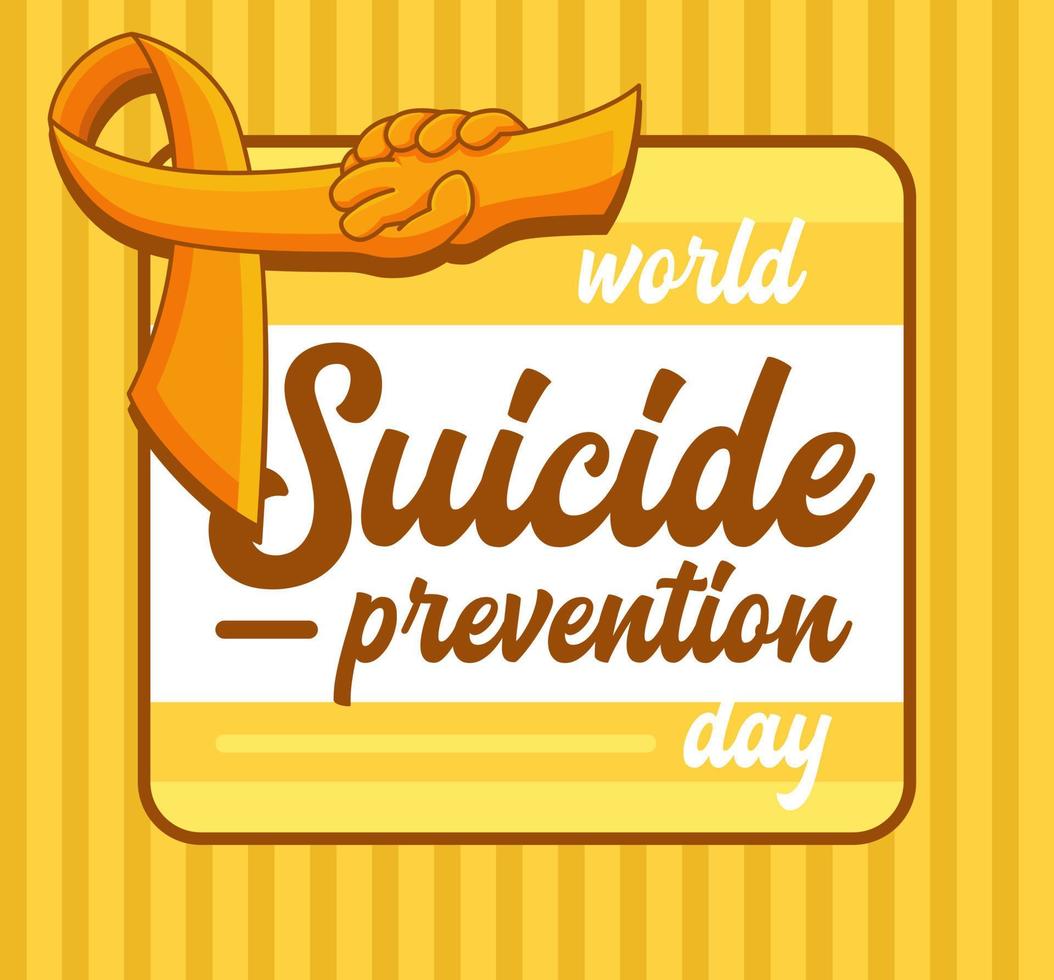 mondo suicidio prevenzione giorno concetto 4 vettore