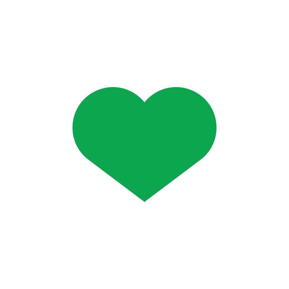 eps10 verde vettore cuore pieno icona isolato su bianca sfondo. amore solido simbolo nel un' semplice piatto di moda moderno stile per il tuo sito web disegno, logo, pittogramma, e mobile applicazione
