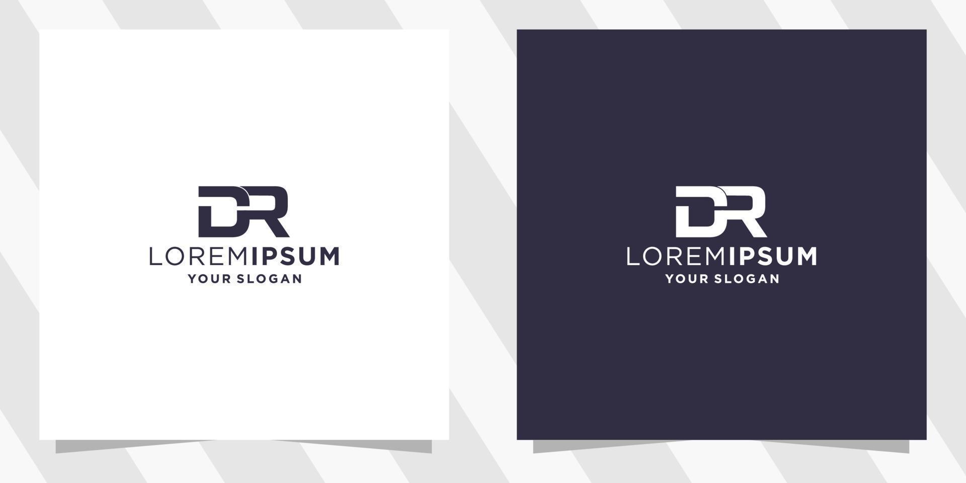 lettera dr rd logo design modello vettore