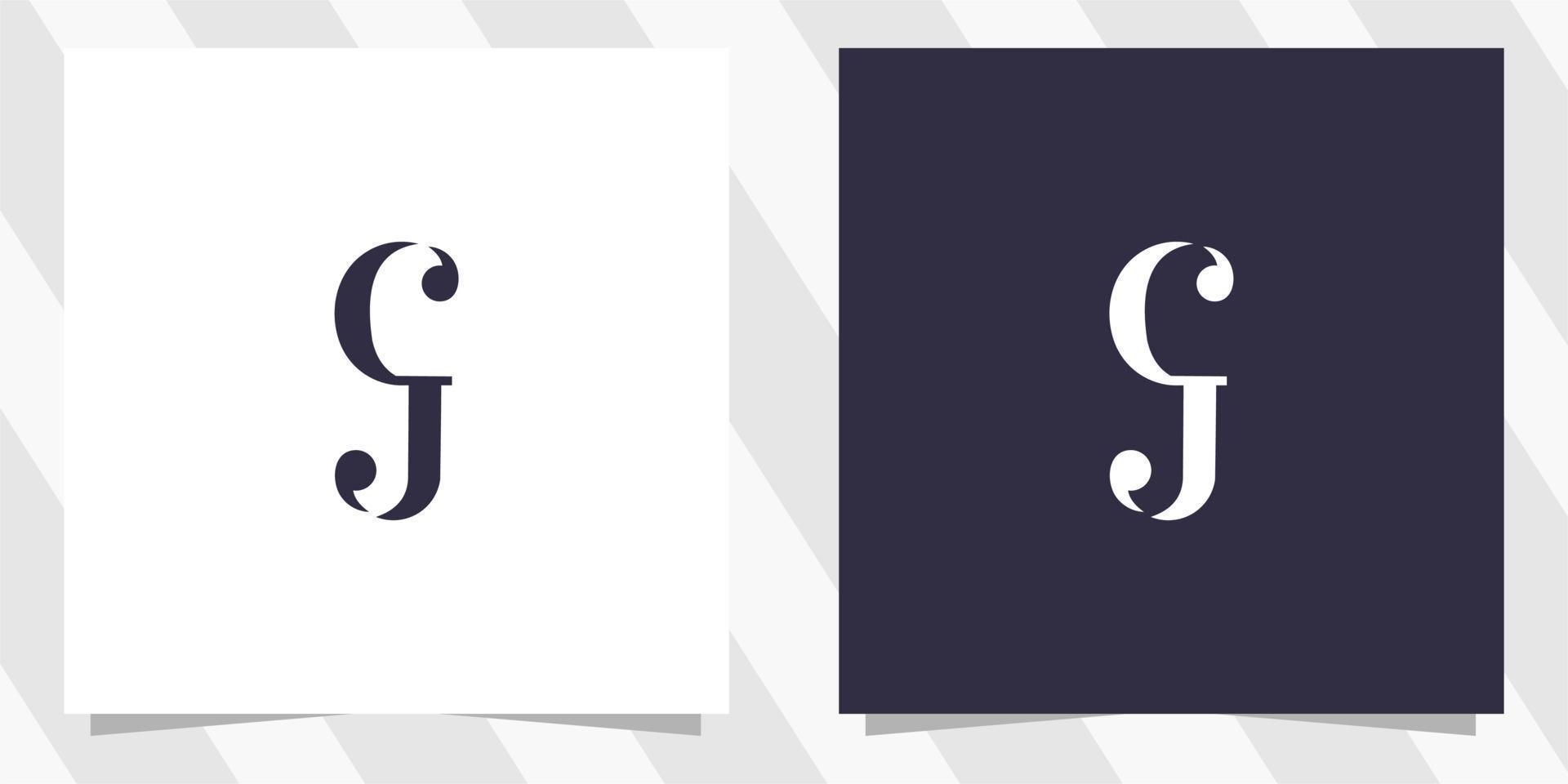 lettera cj jc logo design modello vettore