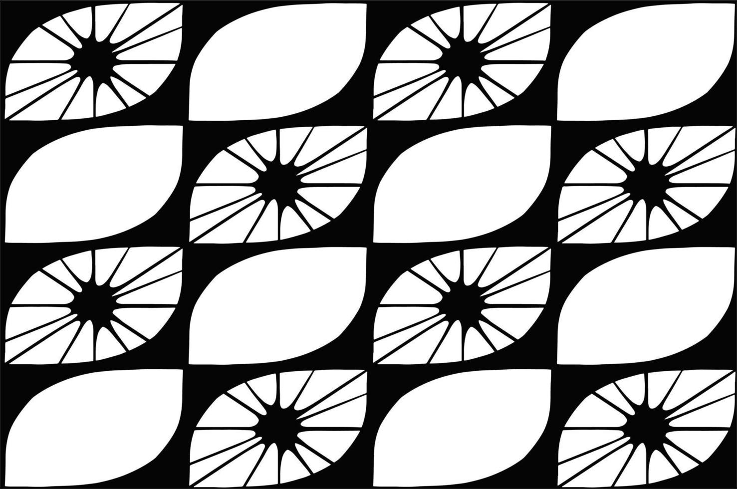nero e bianca ritmico senza soluzione di continuità modello. vettore illustrazione