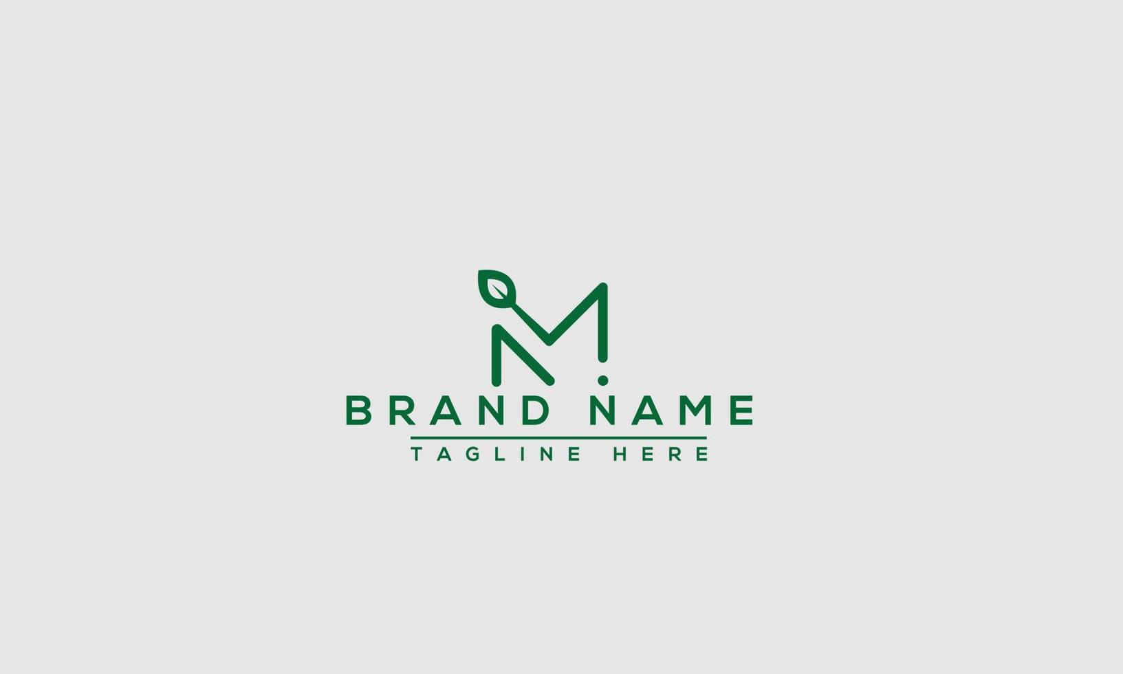 m logo design template elemento di branding grafico vettoriale. vettore