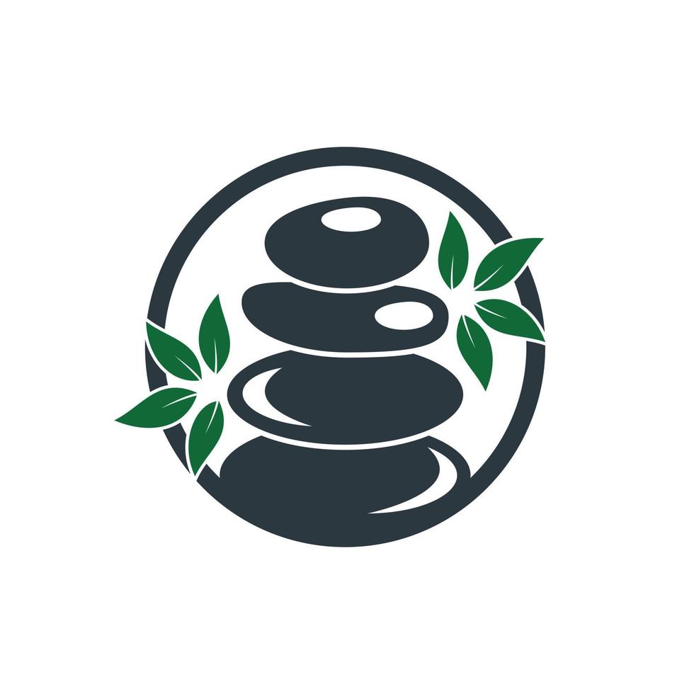 terme e meditazione vettore logo design. zen e benessere logo concetto.