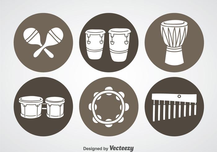 Icone dello strumento a percussione vettore