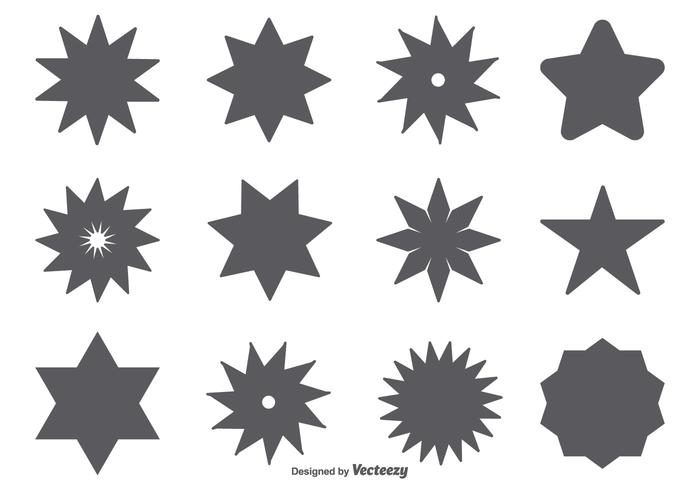 Set di stelle forma vettoriale