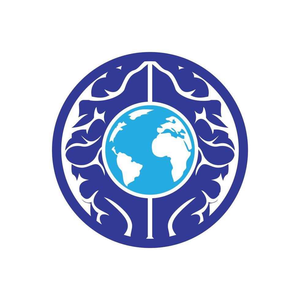 inteligente mondo logo simbolo design. vettore