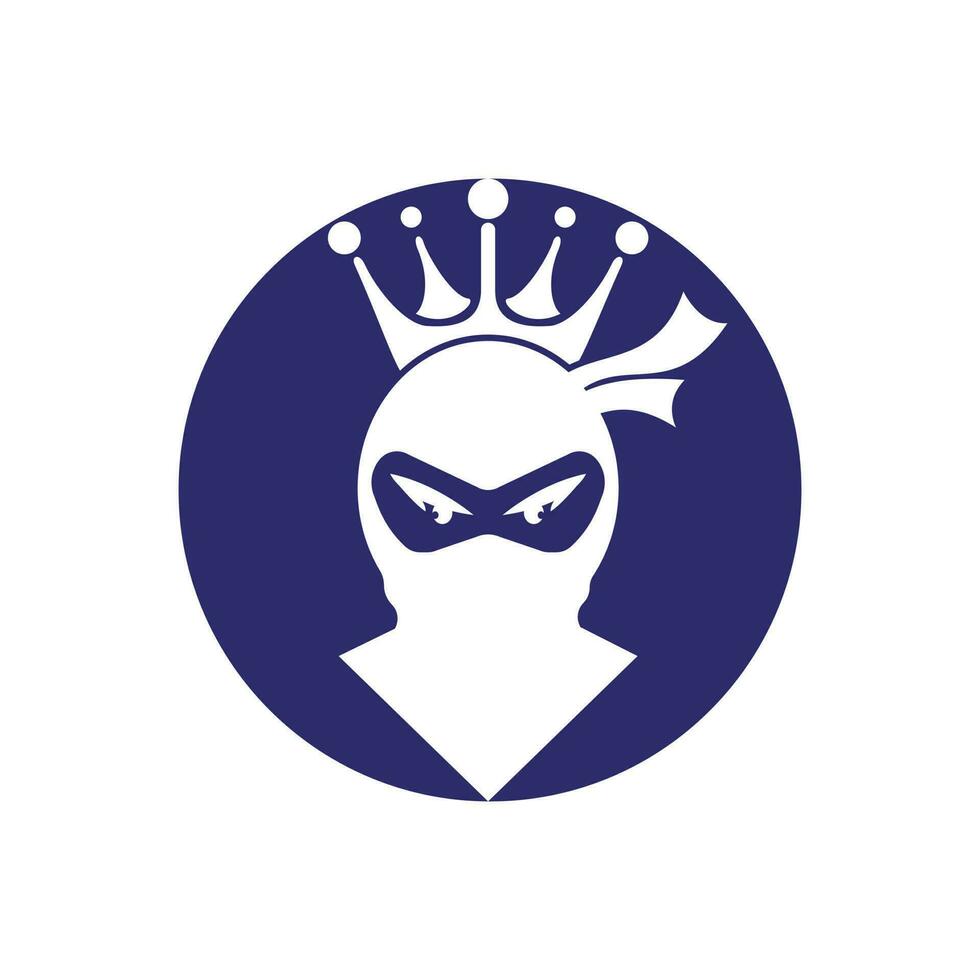 re ninja vettore logo design.