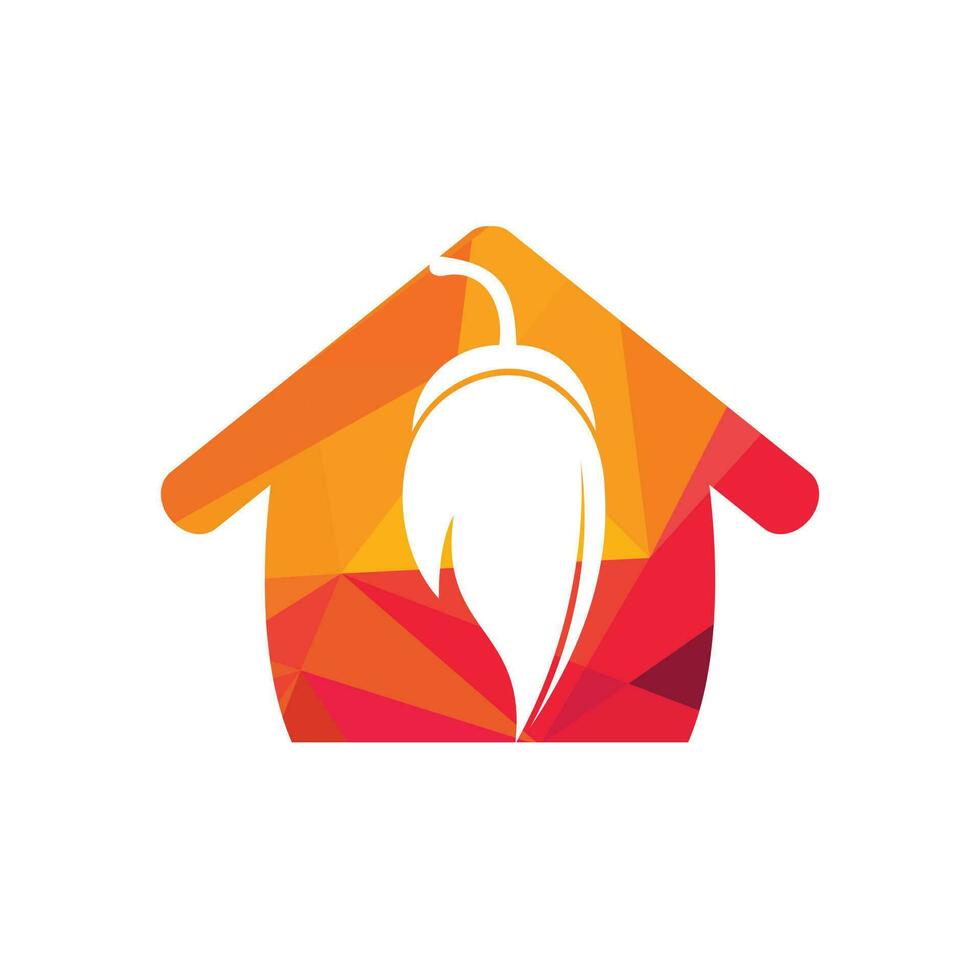 chili Casa vettore logo design. caldo cibo logo concetto vettore. caldo chili icona simbolo.