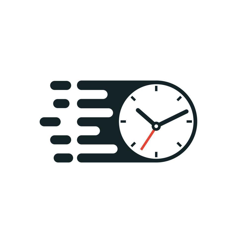 velocità tempo vettore logo design modello. Più veloce orologio icona vettore design.